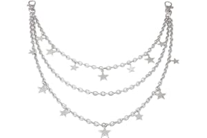 CATOR 1 pcs Catena per pantaloni hip hop punk a strati argento jeans catena catena portafoglio tasca catena unisex hip hop pantaloni catena gioielli per il corpo per donne e uomini regali