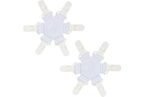 QOPAHI Lot de 2 draps démêlants avec 6 clips, housses de couette/couvertures contre les nœuds, les torsions et les bouloches dans le sèche-linge, la machine à laver et le sèche-linge, 2 pièces (blanc)