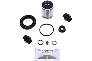 Bigg Red - Rear Brake Caliper Repair Seal Kit & Piston - Compatible with Primastar, Expert, Scudo, Transporter & Caravelle, Multivan, Trafic, Vauxhall Vivaro