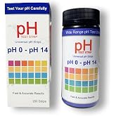 200 pH 0-14 Test Strips High Sensitivity pH Strips Universal Indicator Paper for Water, Food, Soil and Home Use