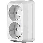Makel 45182 Surface Mounted Dual Ground Socket, White