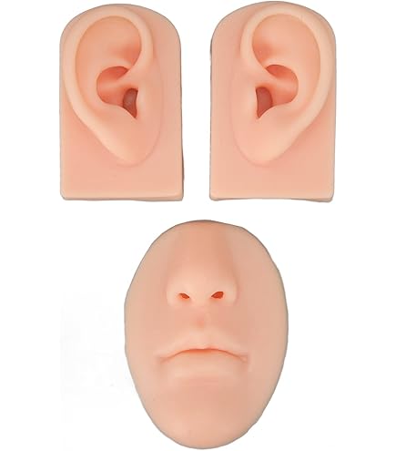 Modello di Orecchio in Silicone Morbido, Modello di Orecchio Umano, Strumento di Visualizzazione del Modello Dell'orecchio Umano Sinistro Destro Multifunzionale di Simulazione(Sinistra