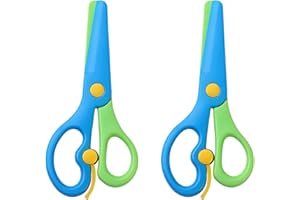 BIRLOZA Tijeras de Seguridad para Niños 2 Piezas Plástico PP para Papel Preescolares para Niños a Partir de 2 Años Manualidades Infantiles Escolares (10.7 cm)