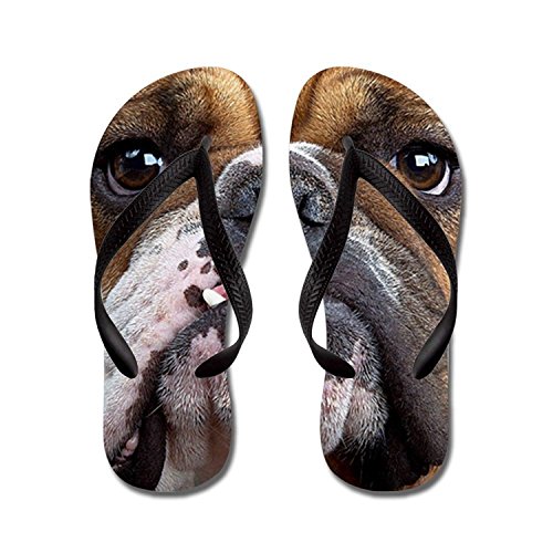 Hogan234Tom Big Bulldog Face Funny Thong Sandals Beach Sandals Flip Flops Summer Flip Flops Unique Gifts for Friends