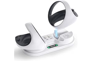 ECHTPower PSVR 2 Charging Station,PS5 VR2 Charging Dock,Fast Charger for Playstation VR2 Sense Controller with 4 Type-C Magnetic Interfaces/LED Indicator, PS VR2 Accessories Charging Stand