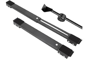 FAYERKAR Adjustable washing machine base with brake, heavy-duty furniture roller for washing machine, tumble dryer, refrigerator up to 300 kg, length 44.5-72 cm, black