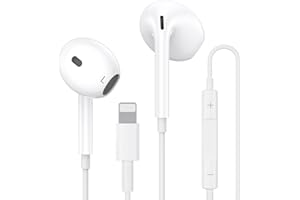 KUPRO In-Ear Earphones Wired for iPhone [MFi Certified] HiFi Stereo Sound Noise Isolating Earbuds Headphones with Microphone and Volume Control Compatible with 14/14 Pro/14 Pro Max/13/12/11/SE/XS Max/X/8/7