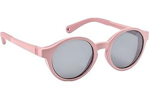 BÉABA, Lunettes de soleil pour Enfants 2-4 ans, Protection 100% UV - CAT 3, Protection Latérale, Confort Optimal, Branches ajustables 360°, Misty Rose