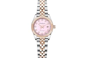 Szaikyri Orologio Donna con Calendario Classico Femminile con Ganciapia di Acciaio Inossidabile Solido Resistente All'Acqua Orologi da Compleanno per Donna