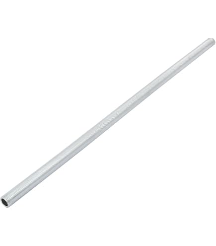 Lot 30 Mamelons Filetés Creux M10 – Longueur 70 Mm – Pour Réparation Lampes, Lustres Et Luminaires – Zingué Argenté