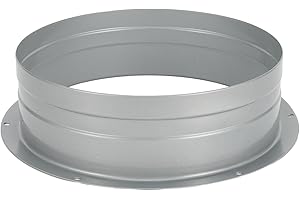 RANRAO Brida de conector de conducto, conector de tubo de brida de conducto de metal de 3 a 8 pulgadas, adaptador de brida de manguera de aire de pared, conducto de aire de ventilación redondo para