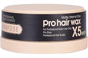 Morfose Professional X5 Wax, cera per capelli per uomini e donne, asciugatura pulita, senza forfora, look perfetto, gel per capelli, pomata, gel per capelli, gel per capelli, 2 x 150 ml, opaco xtreme)