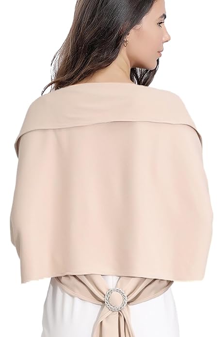 Étole En Satin Aukmla - Châle Écharpe Soirée | Mariage, Cérémonie, Blanc