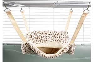 Little Friends Fluffy Lined Hammock with Pouch, Cheetah Print