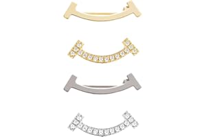 HNJUSR 4 Stück Faux Brosche Kragen, Schal Clip Doppelköpfige, Cardigan-Ausschnitt Pullover Kleidung Sweater Shawl Clip Hut Tasche künstliche Dekoration Sicherheitsnadel Brosche Pullover Schal Clips