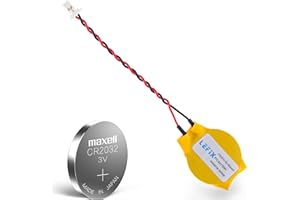 LeFix RTC BIOS CMOS Battery with Lead Cable(2 Pins 2 Wries) for Dell Alien-ware Alpha Steam Machine i5 i7 Desktop Fix YLOD Yellow Light of Death