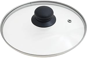 ORYX 5023410 Coperchio di Vetro per Padella, ø 20 cm, Bordo in Acciaio Inox, Trasparente