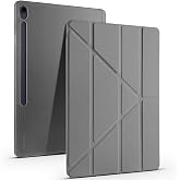 Sneezy Samsung Galaxy Tab S10 FE Plus SM-X620 13.1 İn&ccedil; İle Uyumlu Katlanabilir Kalemlikli Standlı Akıllı Kılıf Koyu Gri