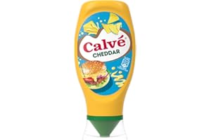 CALVE' Salsa Cheddar Calvé Top Down 430ml, Senza Glutine, Ideale per Burger, panini, nachos e tanti altri snack