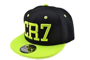 WULIAN Classic Kids Cr7 Embroidery Baseball Caps Cristiano Ronaldo Snapback Hip Hop Hat For Children,Green,50-55Cm