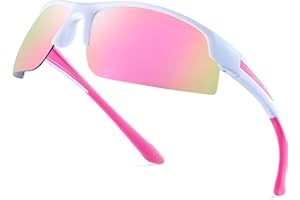 TJUTR Polarised Cycling Glasses for Women, Sports Sunglasses with UV Protection, Lightweight TR90 Frame & Semi-Rim Design, MTB Running Outdoor Riding Eyewear