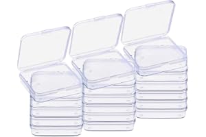 Gebildet 18-pack Mini Clear Plastic Bead Storage Containers Box Case Med Lock för Piller, örter, Liten Pärla och Andra små Fö