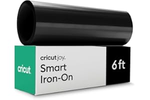 Cricut Flex Thermocollant pour Tissus – Noir – 1,8 m | Rouleau de Vinyle Thermocollant pour T-Shirt et Textile | Compatible avec toutes les machines Cricut | Joy Smart HTV Iron-On