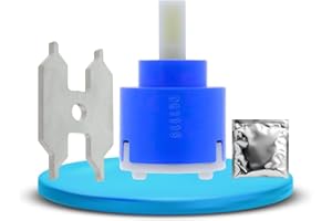 LAXARA® | Cartouche céramique universelle 35 mm 121894 + graisse pour robinetterie + clé universelle pour robinet - pour robinets de cuisine haute pression | (121894+clé+graisse)