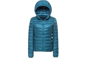 YOUCAI Doudoune Légère a Capuche Femme Duvet Veste Legere Courte Manteau Doudoune Matelassée à Manches Longues Manteau Chaud