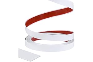 Jyvex 8M Zierleisten Selbstklebend, Weiß Flexible Wandleisten breit 2cm Flexible Selbstklebender Dekorationsleiste PVC Wandleisten Kantenschutz Wand, Decken, Boden, Schrankfliesenkante