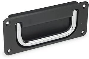 GANTER NORMELEMENTE ganter Norma Elementos cuencos de klappgriffe, RAL 9005, estructura mate, 1 pieza, color negro, negro, GN 425.8-100-CR-SW-A