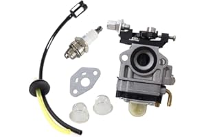HURI Carburetor Fuel Hose Filter Kit For Mac Allister Macallister MBCP254 MGTP254 MCBP254 123054025/1 Carburettor Spark Plug Primer Bulb Service Kit