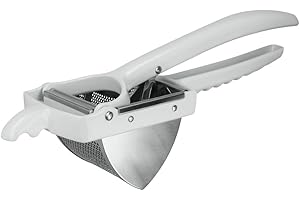 Metaltex Mr. Mash Profesional Potato Ricer with Built in Pan Rest, Stainless Steel