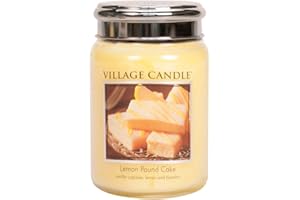 Village Candle Großes Glas, Zitronen-Pfund-Kuchen, 737 g.