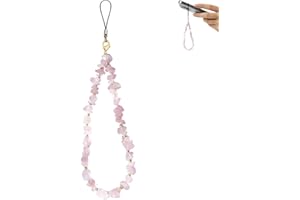 AzureRay Bracelet Téléphone, Cordon Téléphone Portable Bijoux Antichute avec Charmes en Cristal, Longue Chaîne Bohème pour Smartphone, Accessoire Élégant