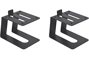 TOOSOAR Coppia Di Supporto Casse Monitor in Ferro Supporti per Altoparlanti da Tavolo, Stand Casse Monitor, Altoparlanti da Tavolo Inclinati, per Supporto da Tavolo di Piccole e Medie Dimensioni