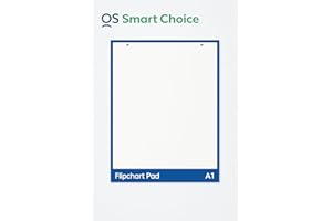 OS Smart Choice Flipchart Paper Pad, A1 Plain, 40 Sheets, White, Presentation Paper for Meetings and Training (1, White)
