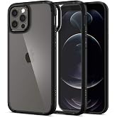 Spigen iPhone 12 / 12 Pro ile Uyumlu Kılıf Ultra Hybrid Sararmaya Dayanıklı Siyah Şeffaf Kapak - ACS01703 (Spigen TR Garantil