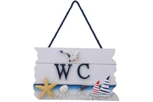 PiniceCore WC Placa De Puerta De Madera Etiqueta De Puerta Cuelgue WC WC Puerta De Placa De Baño WC Puerta Decoración De Los Accesorios