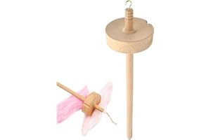 WOTEG Top Whorl Filato Spin - Drop Mandrino in legno Top Whorl | Rotella in legno per filati che fanno filati mandrino per principianti professionisti cucito