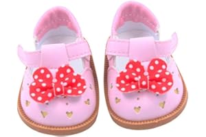 Aeromdale Puppenschuhe, Cartoon-Schuhe, für 45,7 cm große Puppen, 46 cm, Puppenzubehör, Spielzeug, Pink, 1 Paar