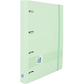 Oxford Live &amp; Go 4 Ring Binder Polyfoam Plastic A4+ | With Refill and Rubber, Removable Chalkboard, Sticker Sheet, Refill wit