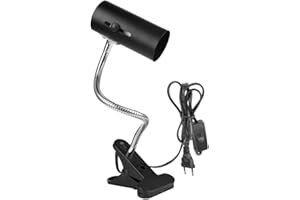 DOMYBESTSHOP Domybest Support Lampe Chauffante Terrarium Lampe de Bureau à Pince Douille Ampoule à Pince Flexible Support Douille Ampoule E27 Base de Lampe pour Reptiles Tortue Terrestre Aquarium