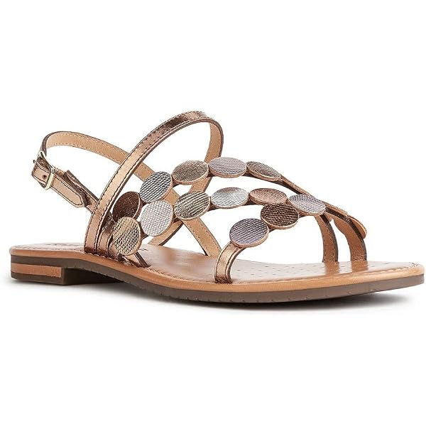Geox Mädchen Sandalen Sozy Plus – Flache Ballerinas Aus Leder – Schmale Passform – Ideal Für Jeden Tag