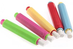 Demarkt 5 Pièces Porte-craie Étui Housse en Plastique pour École Bureau 9.5x1.5cm