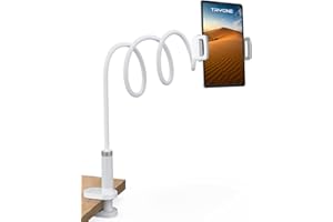 TRYONE Gooseneck Tablet Holder Stand for Bed Adjustable Long 39.4inch Flexible Lazy Arm Tablets Mount Compatible with iPad Pro Air Mini | Galaxy Tab | Kindle Fire | Switch or Other 4.7-12.9" Device