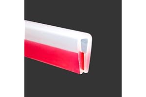 PROTALWELL Clear Rubber Edge Trim, Self-Adhesive Transparent Edge Protector for Sheet Metal, Silicone Material, Fit 3/32"(2mm), U Channel Edge Guards, Length 6m