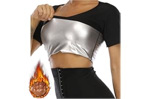 Jungerhouse Vetements de Sudation Femmes Haut de Sudation Vetement Neoprene Accélérer Transpiration Ventre Plat Anti Cellulite pour Minceur Fitness Jogging Yoga