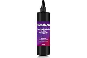 FRENSHION Aggiornamento 500ML Resina UV dura trasparente Nessun odore, nessun restringimento, indurimento rapido per la casa fai-da-te Professionale Casting & Coating Artigianato Orecchini gioielli Collana