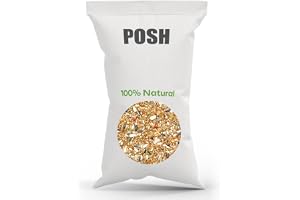 POSH Papegojfoder 10 kg för Medelstora Papegojor - med Mjölktistel | Safflor, oljedådra, randiga och vita solrosfrön, för nymfparakiter, halsbandsparakiter och rosellor